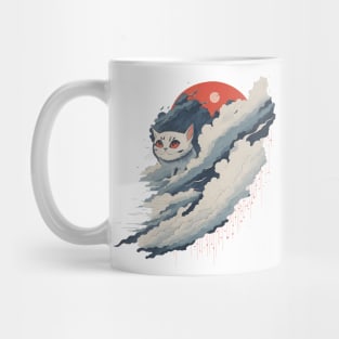 The white cat on top of the clouds Mug